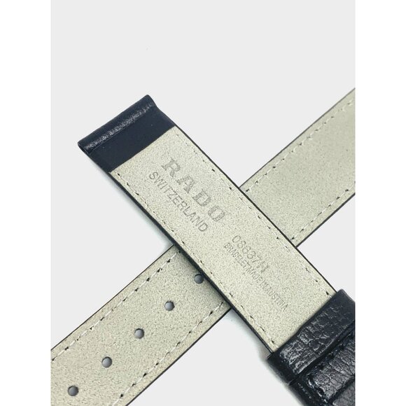 Rado Watch Replacement Band Black Leather Strap 17mm Lug Gold Steel Clasp - Picture 5 of 9